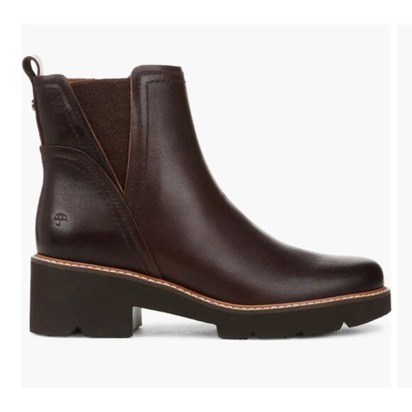 Naturalizer Darry Bootie Dark Brown Leather Size 6 NIB Water Repellant Platform - Picture 2 of 14